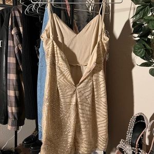 gold mini dress